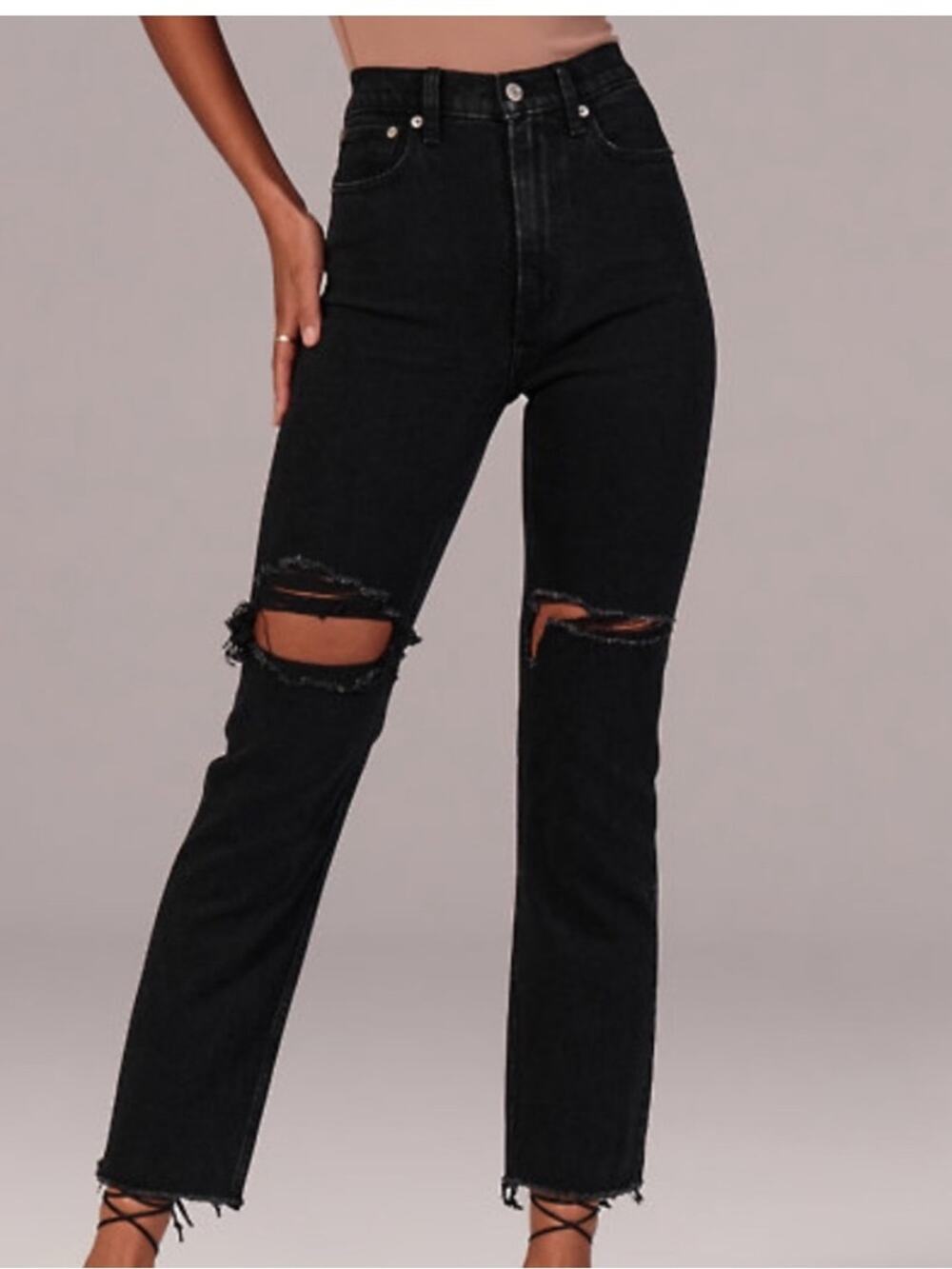 Abercrombie & Fitch The Ankle Straight Ultra High Rise Jeans Sz 8